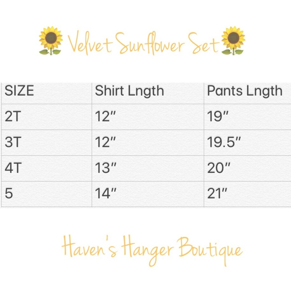 🌻2pc Velvet Top & Sunflower Pants Set🌻 - Picture 6 of 6